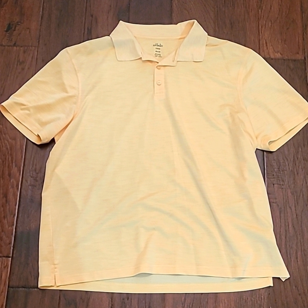 💥3for$12💥 Haggar men's Yellow polo style shirt size XL